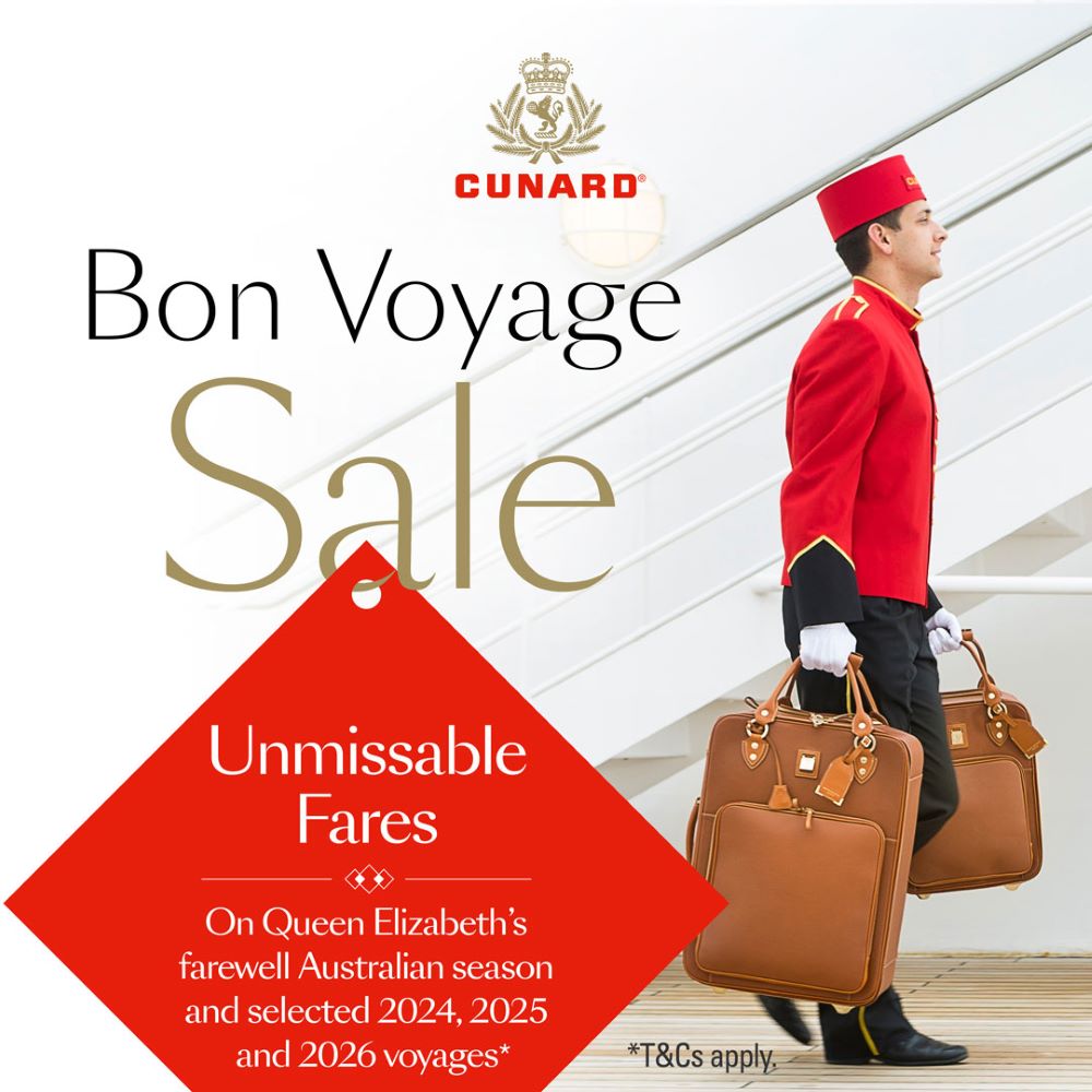 Cunard Bon Voyage Sale