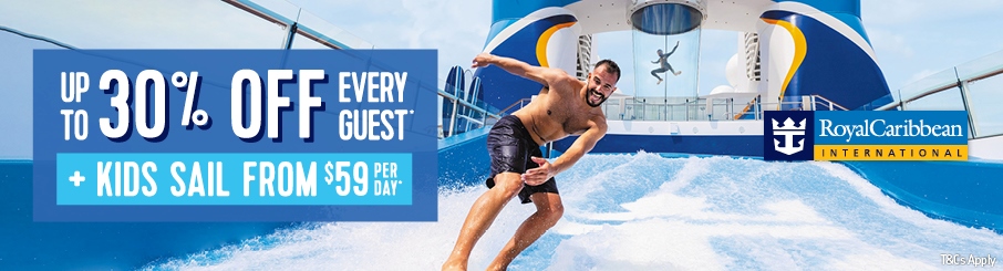 Royal Caribbean up to 30% OFF 