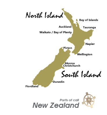 New Zealand ports of call for cruise lines