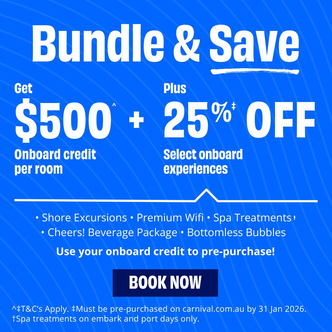 Carnival Cruises Bundle and Save Sale