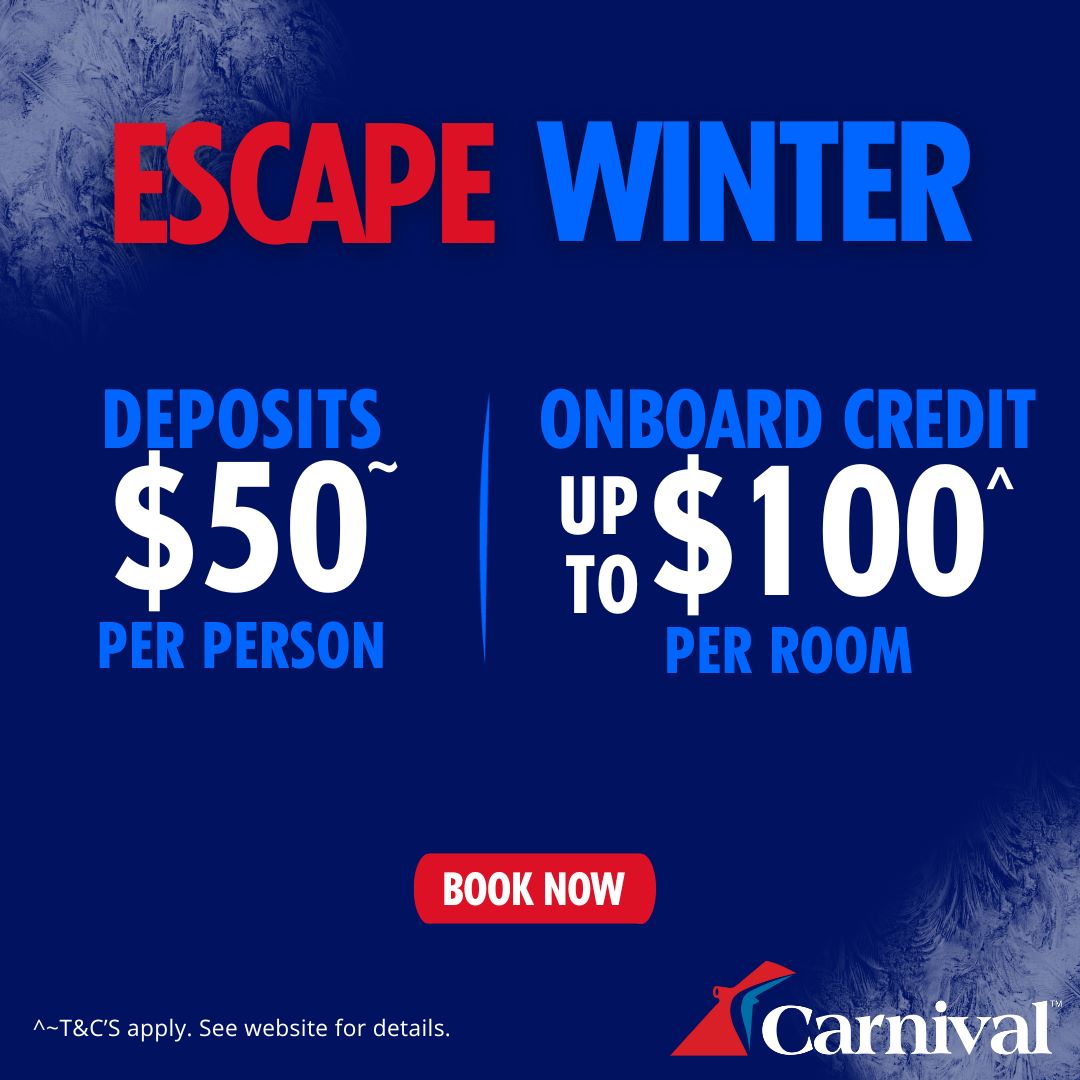 Carnival Cruises Escape Winter Sale