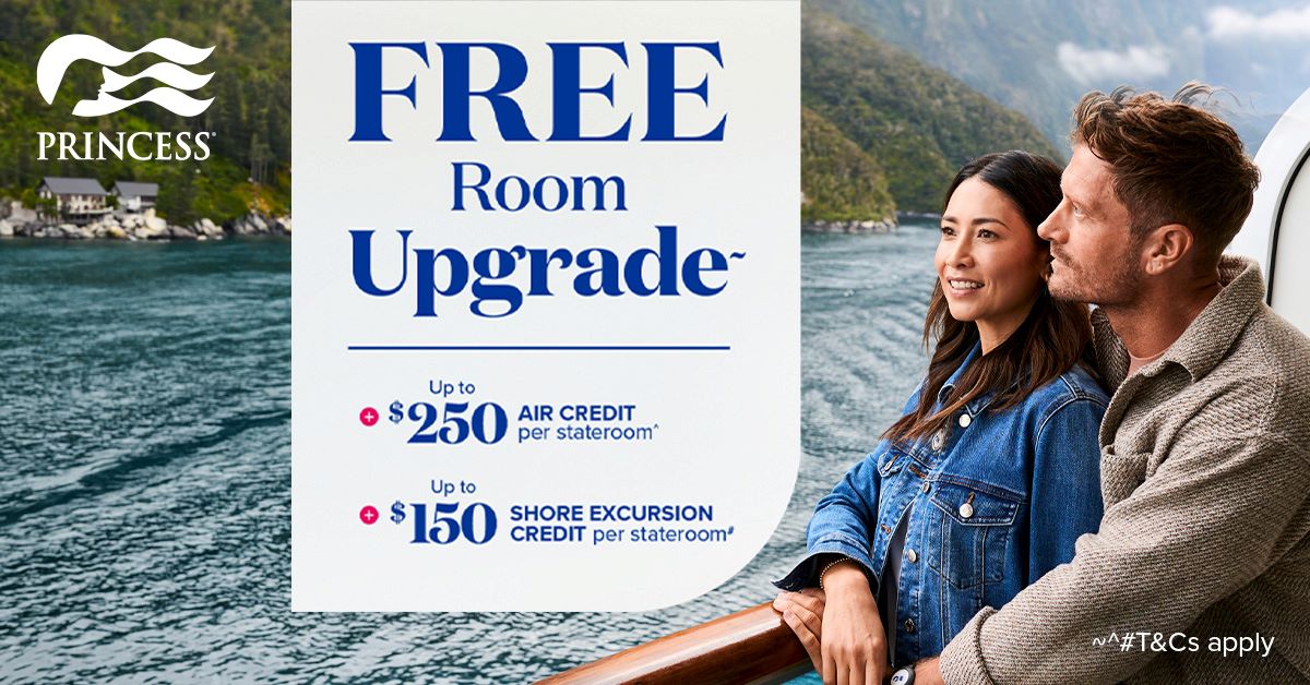 Princess Cruises Free Room Upgrade Sale