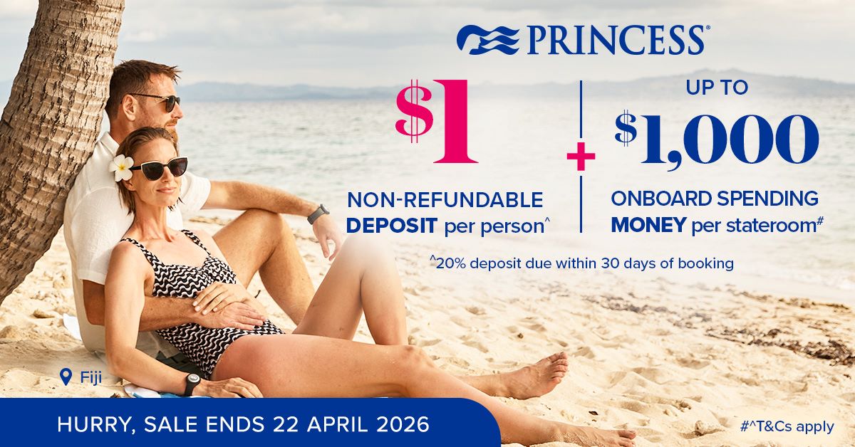 Princess Cruises $1 Non Refundable Deposit Sale