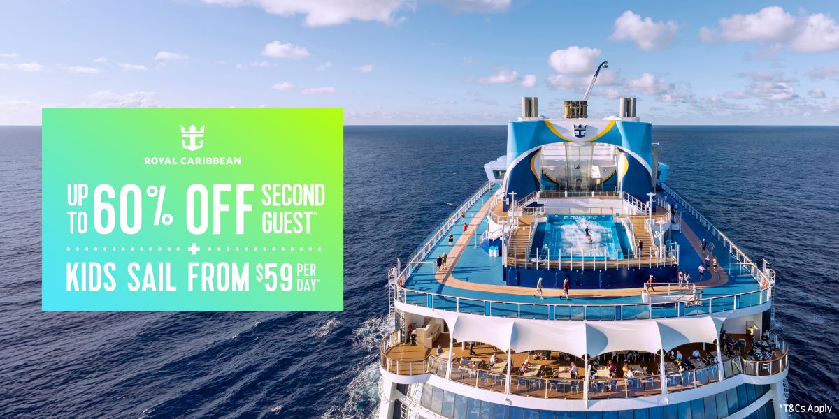 Royal Caribbean Cruises - Second Guest Upto 60% Off